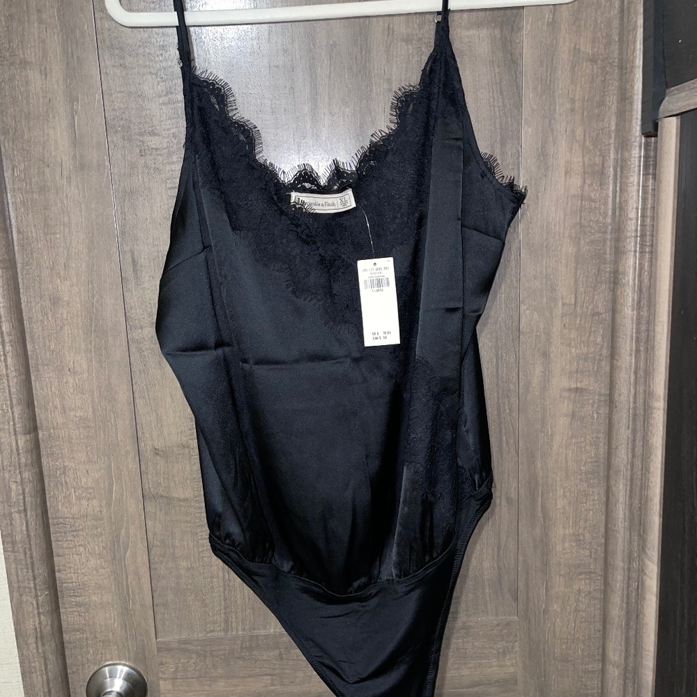 Abercrombie and Fitch satin/lace bodysuit NWT